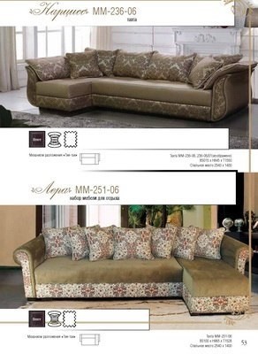 Мягкая мебель Нарцисс кожаный диван и кресла